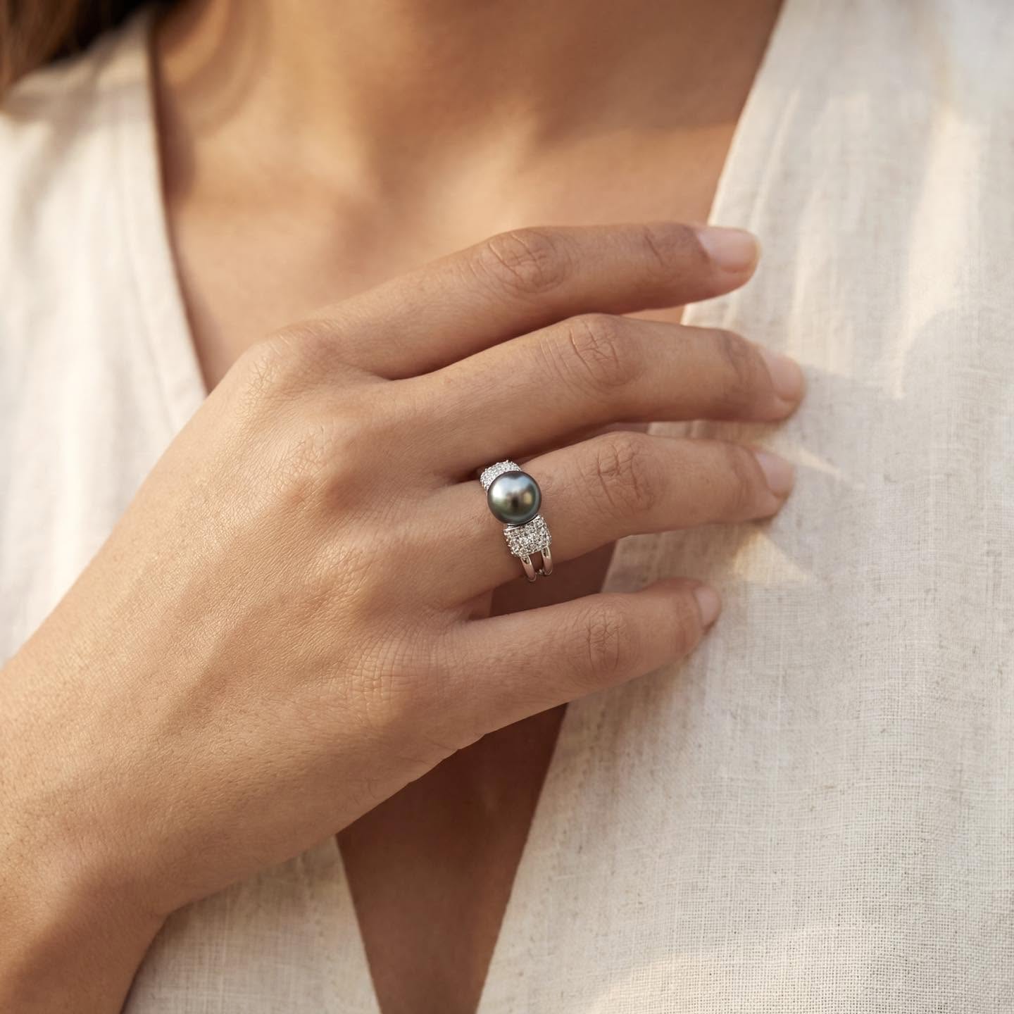 Bague perle de Tahiti