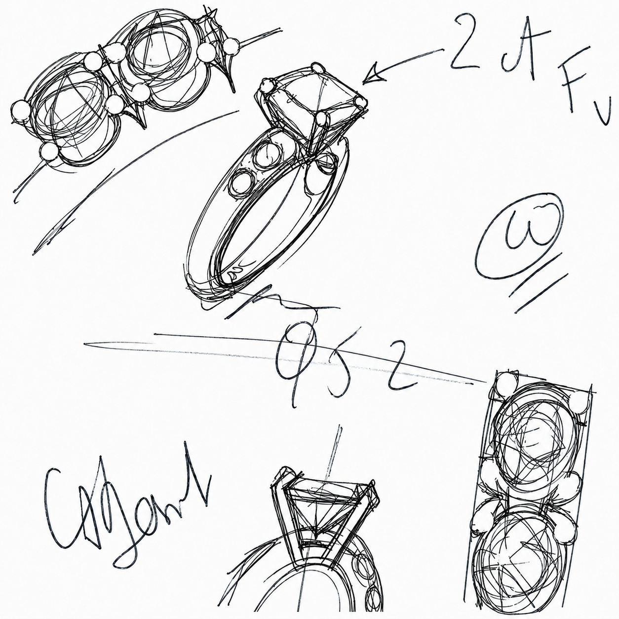 Croquis d’atelier au trait